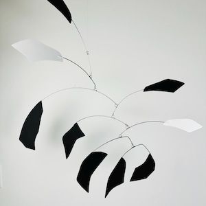Mobile | hanging mobile | Abstract Black & White mobile |  mid century modern