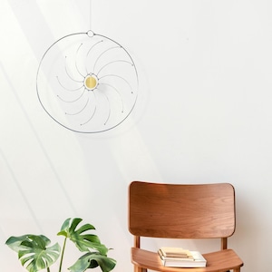 Mobile | hanging mobile | sun mobile | silver & brass mobile |  mid century modern