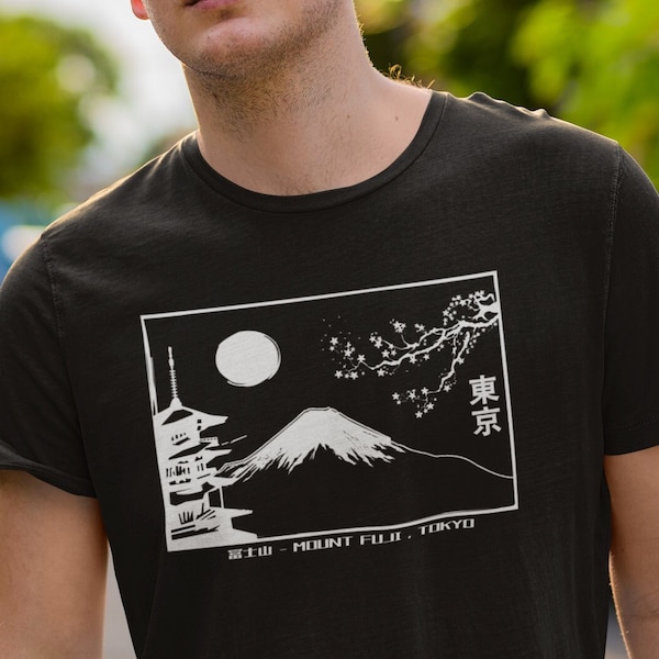 Unisex Mount Fuji T-shirt, Mt Fuji gift ideas, Tokyo Shirt, Aesthetic Shirt, Japanese Shirt, Aesthetic, Aesthetic Clothing, Japanese T-shirt
