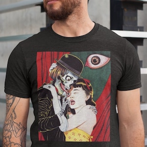Grotesque Girl TShirt, Creepy Eyeball Shirt, Ero Guro Tee