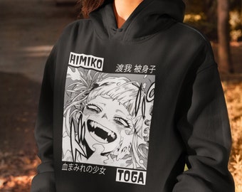 Anime My Hero Academia Himiko Toga Zipper Jacket Hooded Sweatshirt Coat S-5XL