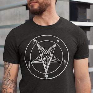 Mens Baphomet shirt, baphomet tee, Goat of Mendes shirt, satan t shirt, occult t shirt, womens baphomet tee, Baphomet, Satan, occult