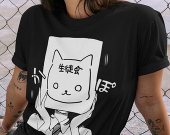 Anime Mädchen Maske, Anime Shirt, Otaku Shirt, Manga Shirt, Harajuku, Anime Streetwear, Manga Tee, Anime Geschenk, Kawaii Shirt, Grunge, Ästhetisch