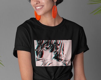 Ropa estética, camiseta de anime, camisa japonesa, camisa de anime, camisa estética, Yami Kawaii, camisa harajuku, camisa de chica de anime, chica japonesa