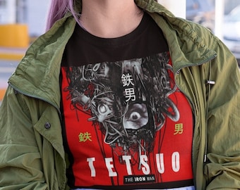 Camiseta unisex Tetsuo The Iron Man, camiseta japonesa Cyberpunk