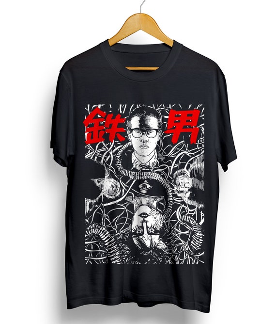 ユニセックス 鉄男 シャツ、日本のサイバーパンク Tシャツ