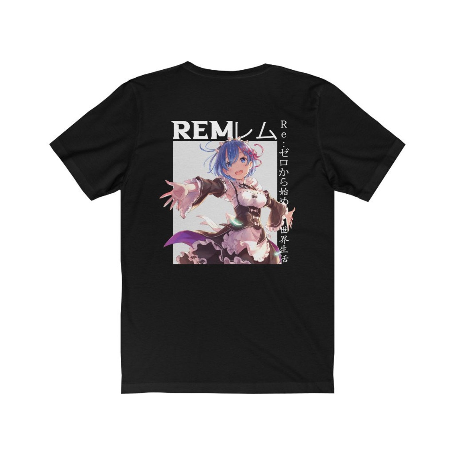 ReZero Rem Shirt Rem and Ram Tshirt Anime Hoodie ReZero Etsy