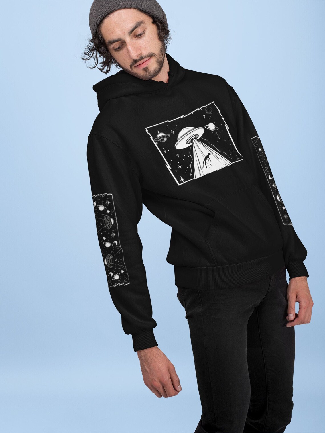 UFO Abduction Hoodie, Alien Hoodie, I Believe, Aesthetic Clothing ...