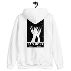 Sad Boys Club Hoodie, Anime Aesthetic Sweatshirt, Goth Hoodie, Gothic, Sad, Black, Anime Streetwear, Japanese Hoodie, Anime Gift, Unisex image 7