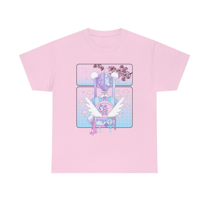 Aesthetic Clothing, Anime tshirt, Japanese Shirt, Anime Shirt, Aesthetic Shirt, Yami Kawaii, Harajuku shirt, Anime girl shirt, Japanese girl image 4