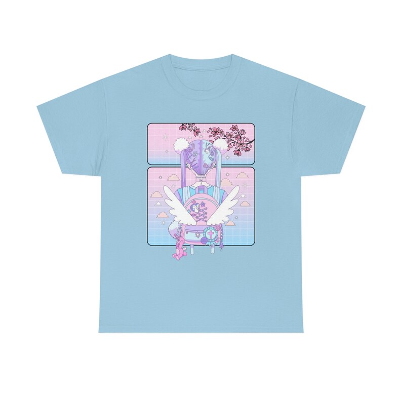Aesthetic Clothing, Anime tshirt, Japanese Shirt, Anime Shirt, Aesthetic Shirt, Yami Kawaii, Harajuku shirt, Anime girl shirt, Japanese girl image 5