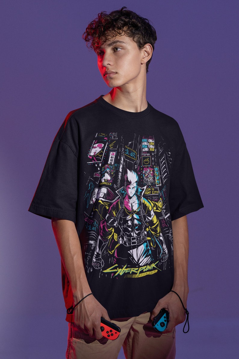 Cyberpunk Edgerunners Shirt Edge Runners DAVID & LUCY Neon Etsy