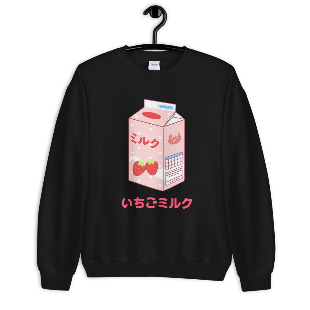 Japanese Strawberry Milk Hoodie, Aesthetic Hoodie, Kawaii