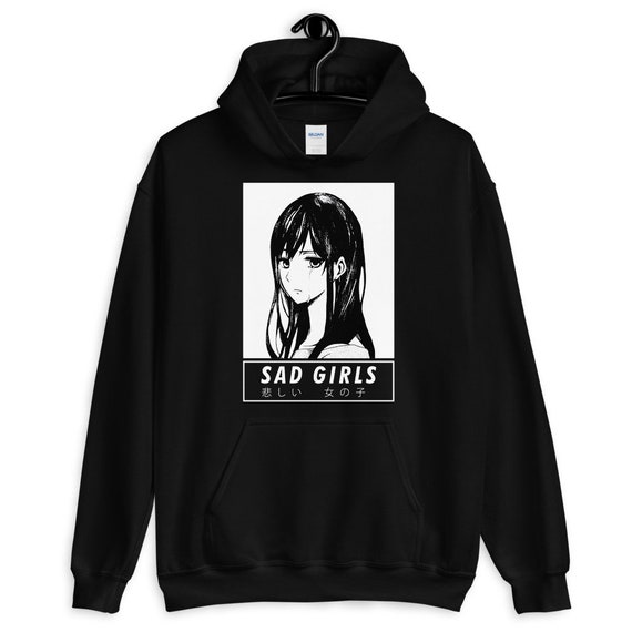 Sad Girls Japanese Aesthetic Vaporwave Kawaii Hoodie Yami Kawaii
