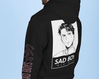 Sad Boys Club Hoodie, Anime Aesthetic Sweatshirt, Goth Hoodie