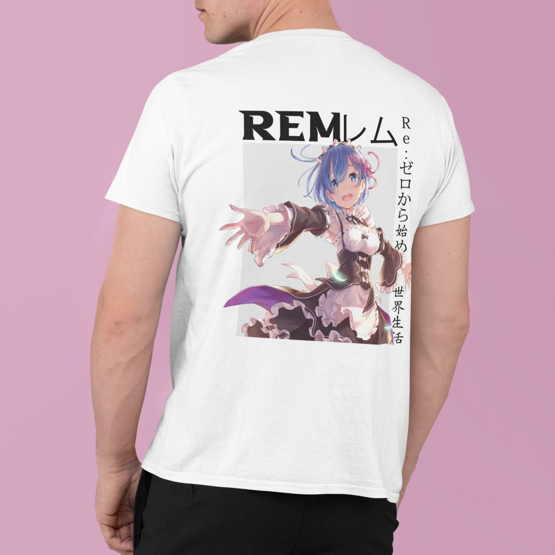 ReZero Rem Shirt Rem and Ram Tshirt Anime Hoodie ReZero Etsy