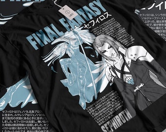 FF7 VII ポートレート プレミアム ユニセックス Tシャツ (ベクター