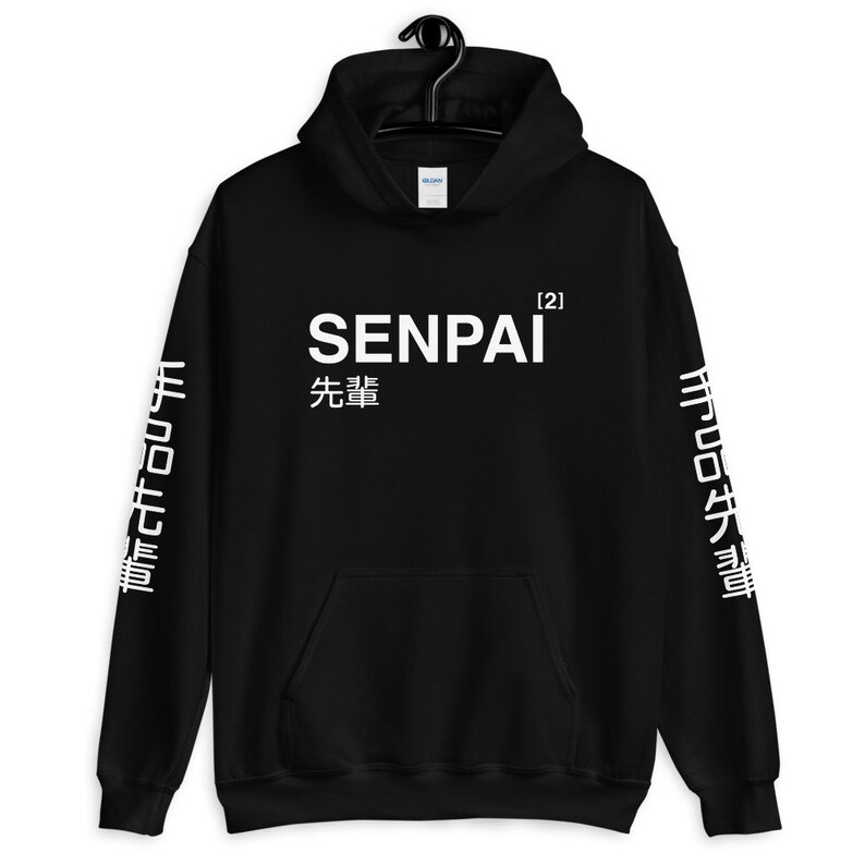 Senpai Hoodie, Aesthetic Hoodie, Japanese Girl Hoodie, Anime Hoodie, Anime Gift, Otaku Gift, Otaku Life, Kawaii Hoodie Hooded Sweatshirt image 3