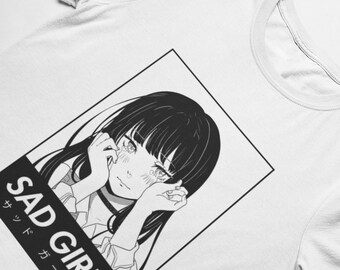 Traurige Mädchen japanisches ästhetisches Vaporwave Kawaii Shirt / Yami Kawaii, Pastel Goth, Pastel Grunge, Anime Vaporwave, Japanisch, Unisex Shirt