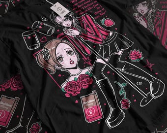 Anime T Shirt Girl Japanese, Anime Lovers Shirt, Graphic Anime Tee, Manga Shirt, Japanese Anime