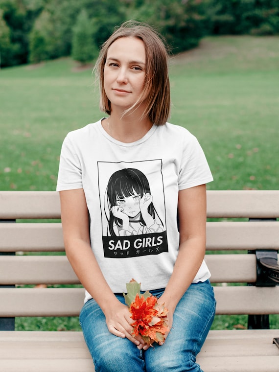 Sad Girls Japanese Aesthetic Vaporwave Kawaii Shirt / Yami Kawaii