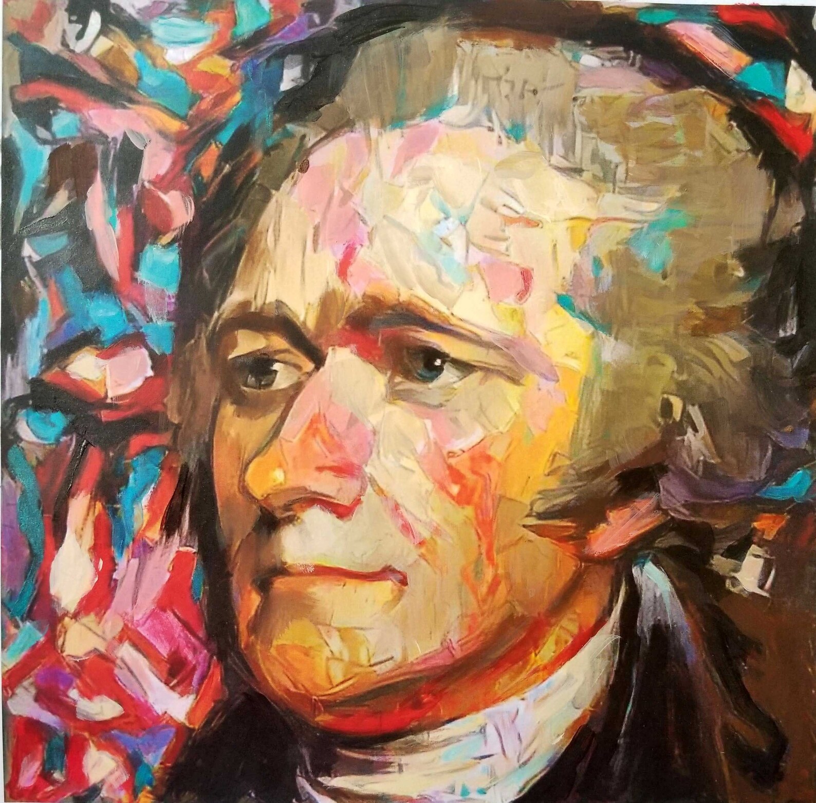 Alexander Hamilton original canvas painting. Modern wall art Etsy