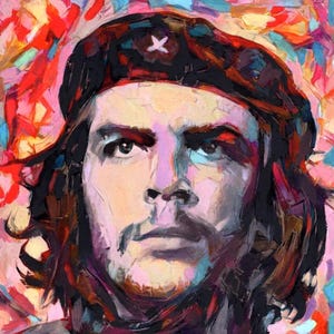 Che Guevara - portrait art print. Original artwork giclée print on canvas or paper