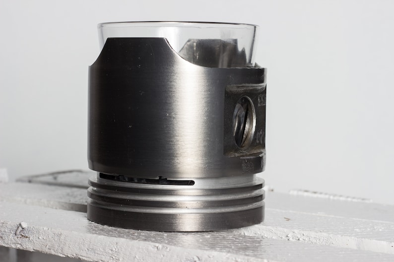Piston whiskey glass Car piston Cup holder Biker gift Etsy