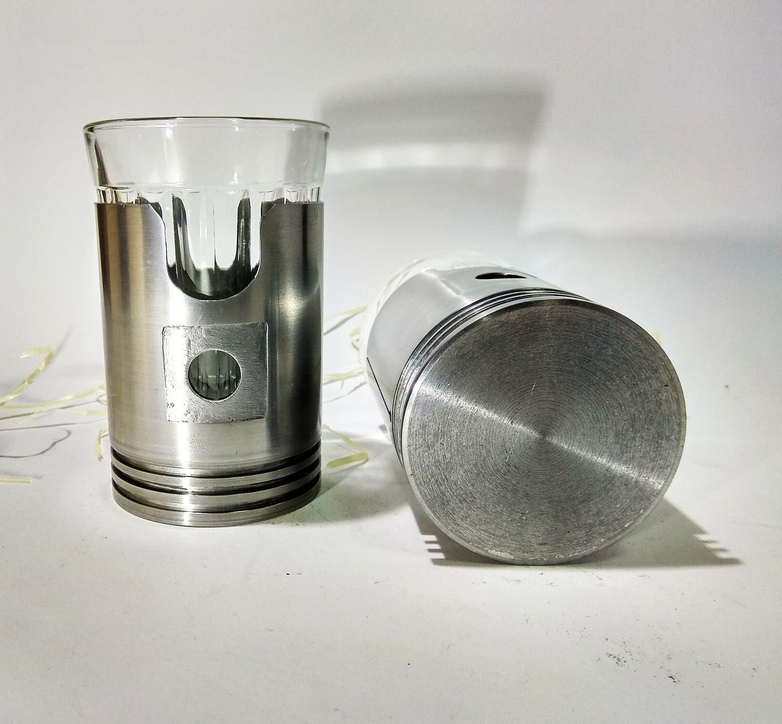 Тea cup Faceted Glass Drinking Piston glass Tea Glass Holder Etsy