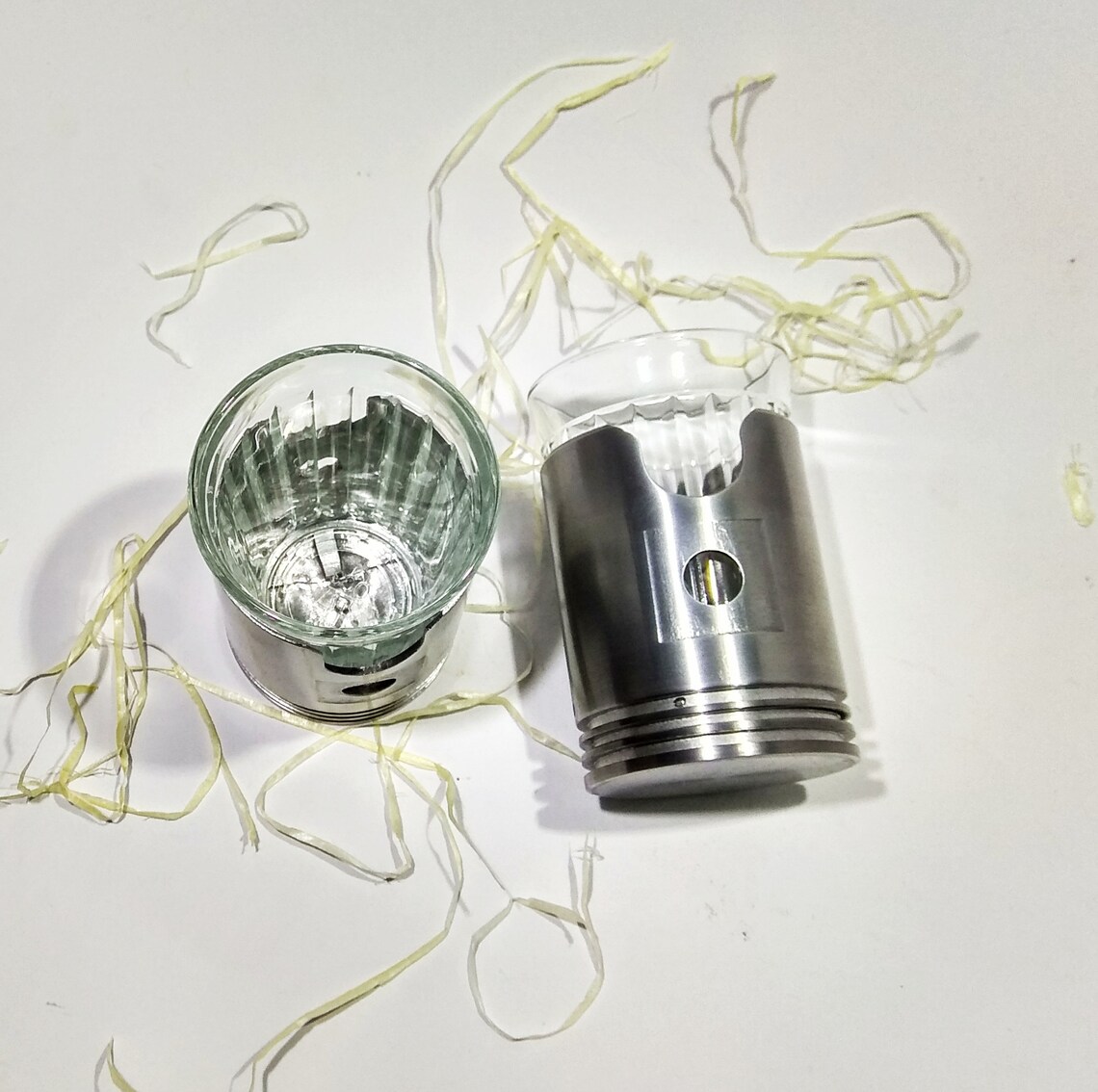 Тea cup Faceted Glass Drinking Piston glass Tea Glass Holder Etsy