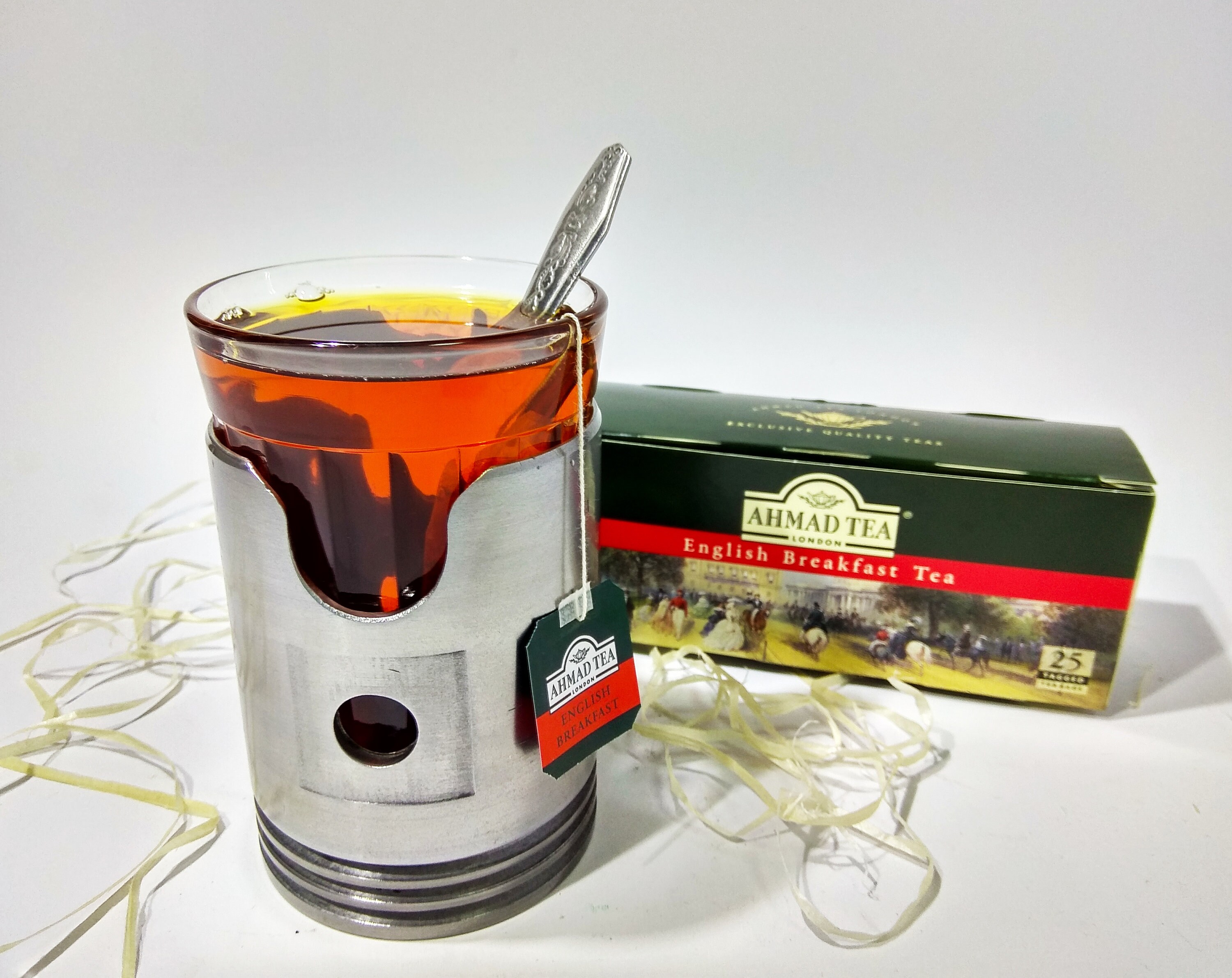 Тea cup Faceted Glass Drinking Piston glass Tea Glass Holder Etsy