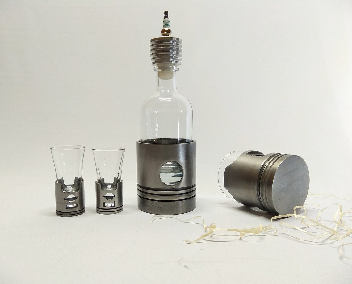 Unique Decanter set with Shot Glasses or Whiskey glass Good Etsy