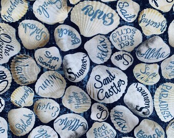 Sea Shells From Fisherman/'s Village Collection by Paintbrush Studio Fabric 100/% Quilt Shop Cotton