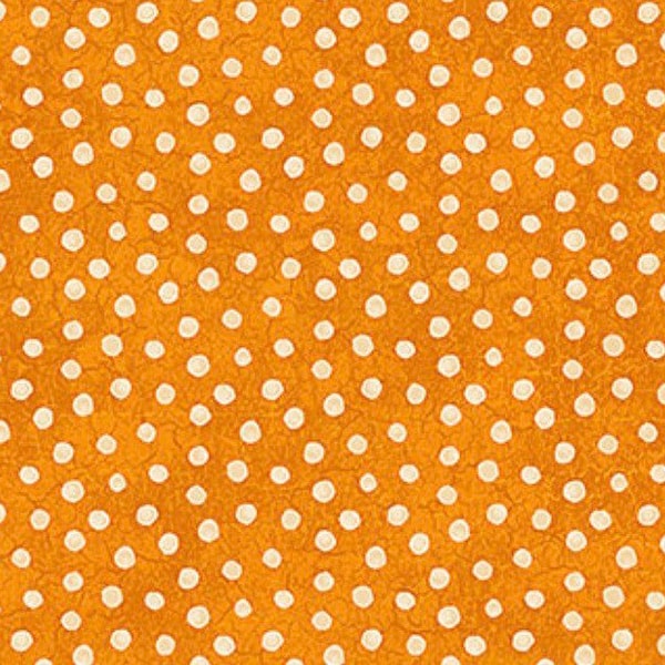 Dots-Orange-Candelabra Collection-Northcott-Halloween-Autumn-Fall-Black Cream-100 Percent Cotton-24767-55-Cut to size