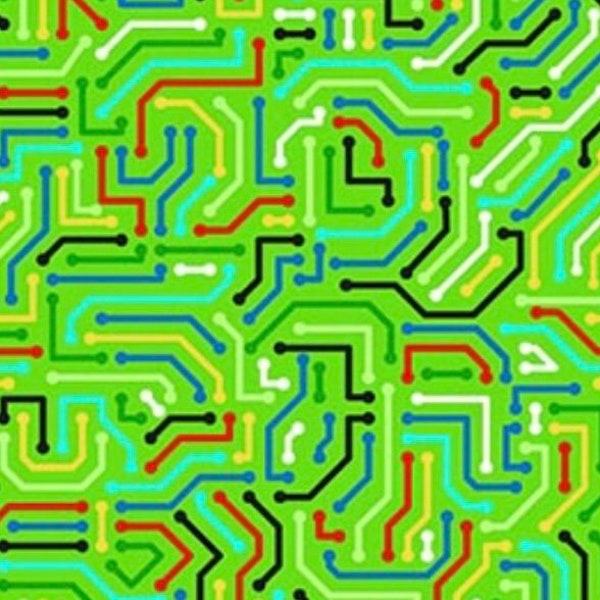Circuit Board-Green Multi-Gaming Zone Collection-Northcott-Deborah Edwards-100 Percent Cotton-24575-74-Cut to size