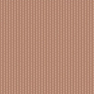 May include: A seamless pattern featuring vertical stripes in a warm brown hue. The stripes are interspersed with a lighter, off-white dotted pattern, creating a textured effect. This design is suitable for various applications, including fabric or wallpaper.