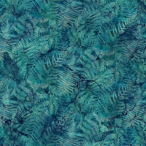 Ferns-Prussian Blue-Northern Peaks Collection-Northcott Fabrics-Deborah Edwards-Melanie Samra- 100% Cotton Fabric-DP25171-46-Cut to Size