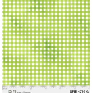Gingham-Tone on Tone Green-Sunflower Fields Collection-Farm Fresh-P&B Textiles-100% Cotton-SFIE4786G-Cut to Size