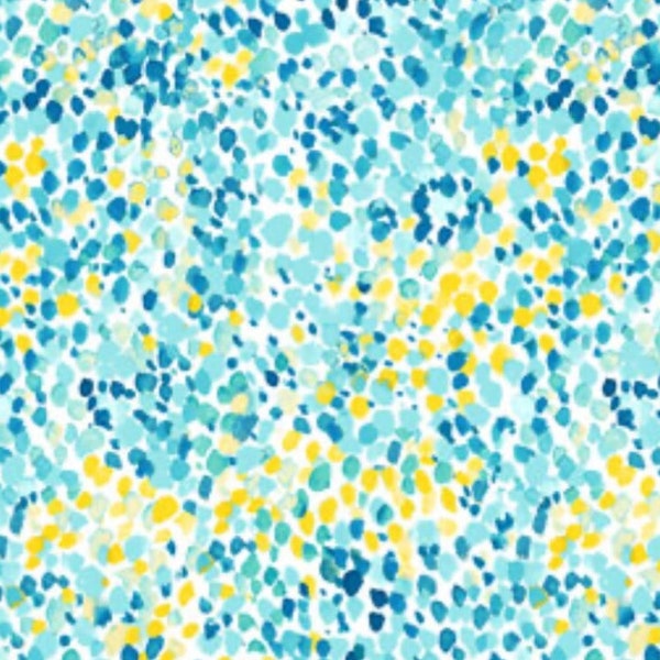 Lush & Lively-Dots-Turquoise-Yellow-Jacqueline Maldonado-FIGO-100% cotton-90640-60-Cut to Size