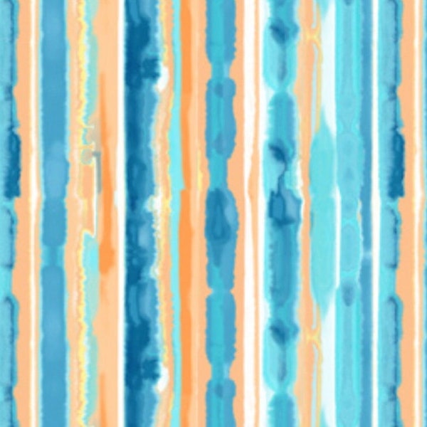 Lush & Lively-Stripe-Orange-Turquoise-Jacqueline Maldonado-FIGO-100% cotton-90637-56-Cut to Size