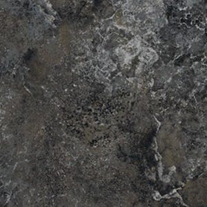 May include: A close-up view of a dark gray and black marble pattern. The surface has a textured appearance with white and light gray veining throughout. The overall effect is a natural, stone-like texture.