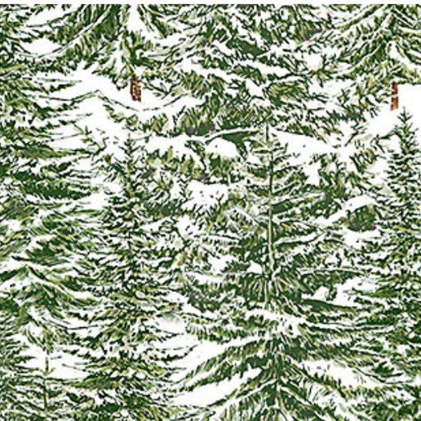 Pine Trees Green-Alpine Winter Collection-Cotton Blender-Northcott Fabrics-24343-72-100% cotton-Cut to Size