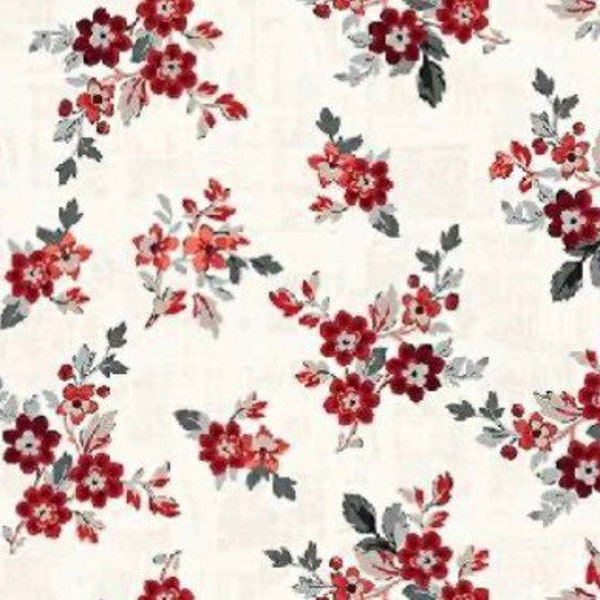 Corsage-White-Ruby Collection-Whistler Studios-Windham Fabrics-100 Percent Cotton-Quilting Cotton-53391-2-Cut to Size