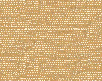 Flax-Gold-Moonscape Collection from Dear Stella Designs-Irregular Dot-100 percent quilting cotton