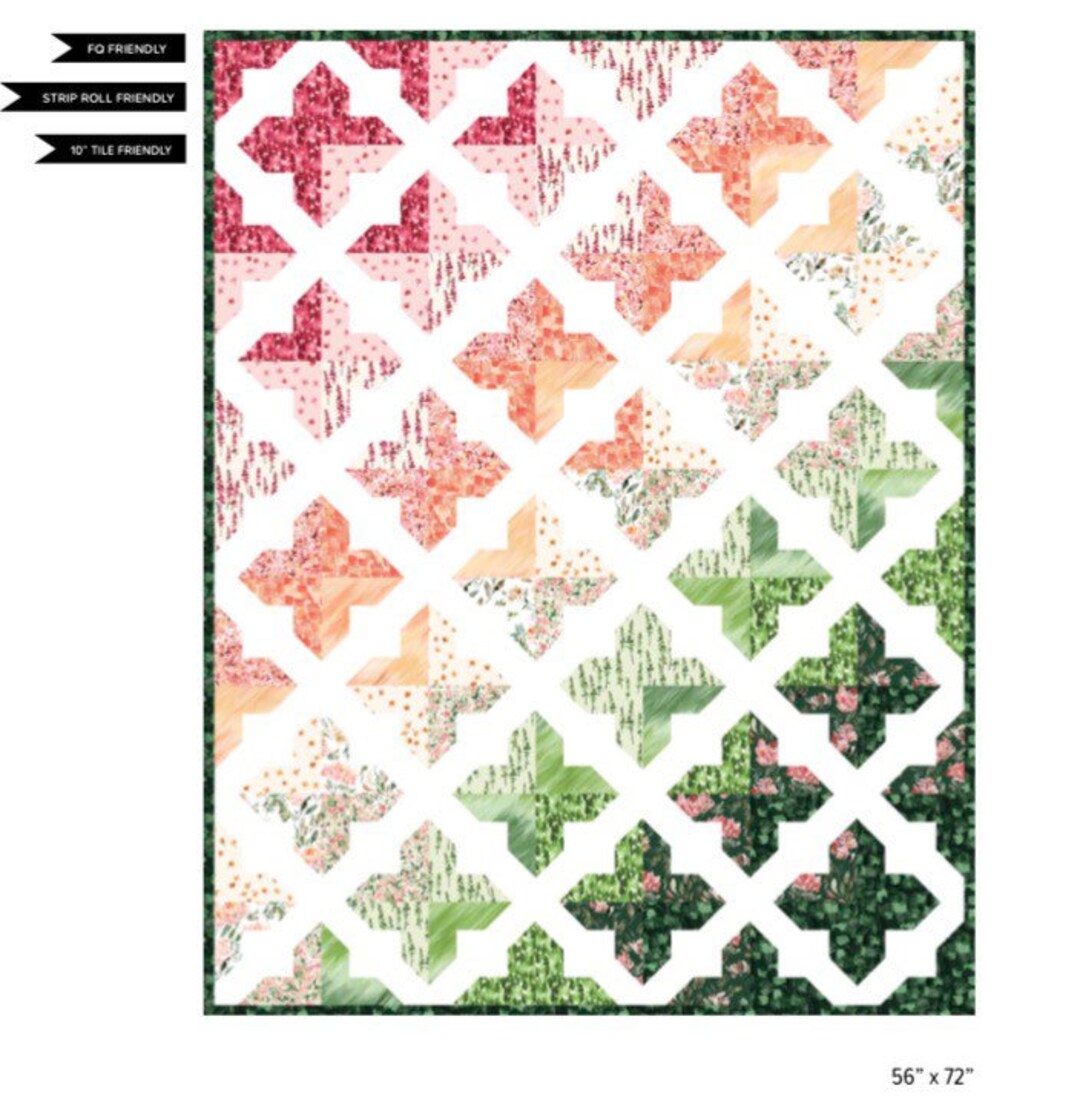 Trellis Quilt Pattern4 Sizesrefresh Collectionfigocluck Cluck Sew