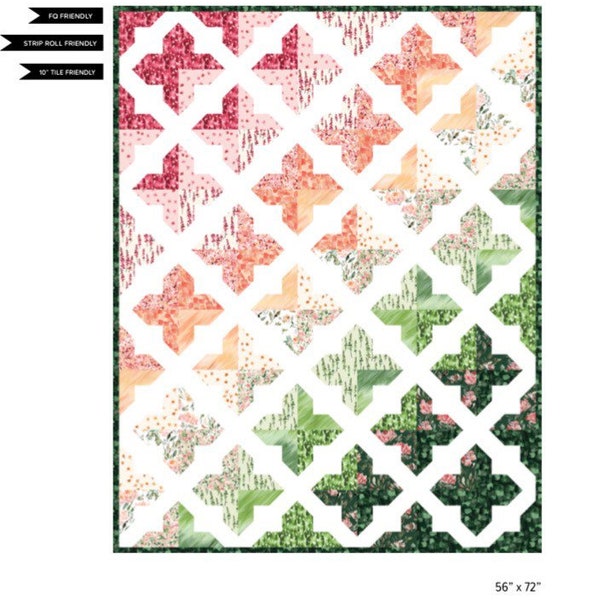 Trellis Quilt Pattern-4 Sizes-Refresh Collection-FIGO-Cluck Cluck Sew-CCS#188