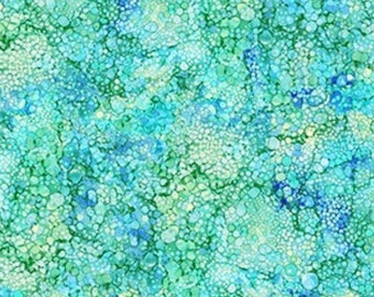 Bliss Basics-Caribbean-Green-Blue-Teal-Ocean-Northcott-Vibrant Watercolor Digital Print-100% Cotton-DP23887-63-Cut to size