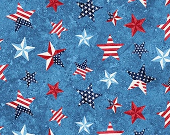 1 yard  Windham "American Heroes" Packed Flags Fabric 