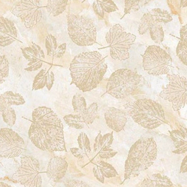 Cream-Beige-Leaves-Windswept Collection-Stonehenge-Lucivido-Northcott-Autumn-100 Percent Cotton-24934-11-Cut to size