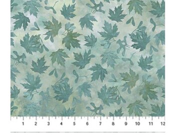 Leaves-Dark Teal-Autumn Splendor Collection-Stonehenge-Lucivido-Northcott-Autumn-100 Percent Cotton-26686-64-Cut to size
